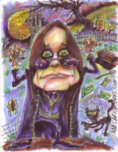 Ozzy Osbourne caricature